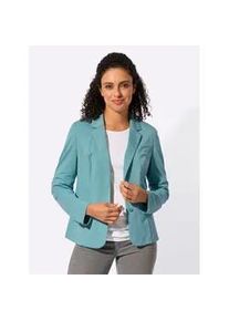 Jerseyblazer Inspirationen "Jersey-Blazer", Damen, Gr. 36, ozean, 58% Viskose, 36% Polyamid, 6% Elasthan, Blazer