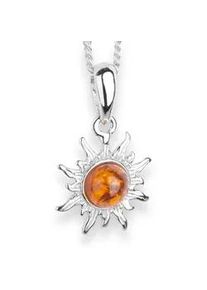 Kette mit Anh&auml;nger OSTSEE-SCHMUCK "- Sonne 14 mm - Silber 925/000 - Bernstein" Gr. 42, silber (silber 925, silberfarben, wei&szlig;), Schmuck_Sets, Damen, 42, Silber 925 (Sterlingsilber)