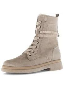 Schn&uuml;rstiefelette Gabor "Schn&uuml;rstiefelette", Damen, Gr. 40,5, beige, Schuhe Schn&uuml;rstiefelette