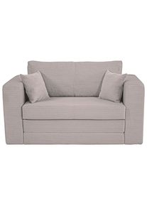 Xora Jugend-, Taupe, Textil, F&uuml;llung: Schaumstoffflocken,Schaumstoffflocken, 136x78x72 cm, Kinder- & Jugendzimmer, Kinderm&ouml;bel, Kindersitzm&ouml;bel & -tische, Kindersessel & -sofas