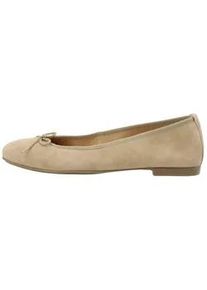 Ca'Shott Ballerina CA'SHOTT "Ca'Shott Ballet flats CASELVIRA", Damen, Gr. 39, Normalschaft, beige, Obermaterial: 100% Leder, Schuhe Ballerina
