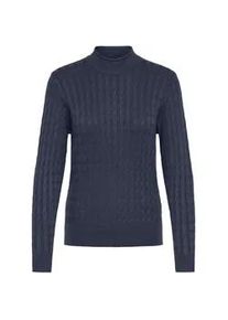 Rollkragenpullover oxmo "Rollkragenpullover OXISALLY", Damen, Gr. S, blau (total eclipse), Obermaterial: 70% Viskose CV. 30% Nylon NY., Pullover Rollkragenpullover