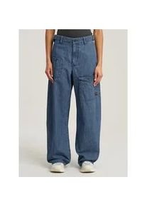 G-Star Raw 5-Pocket-Jeans G-STAR "Belted Cargo Loose 2.0 Jeans", Damen, Gr. 23, L&auml;nge 30, faded indigo ripstop, Obermaterial: 100% Baumwolle, Jeans 5-Pocket-Jeans