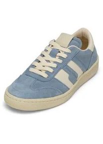 Marc O'Polo Sneaker MARC O'POLO "mit Struktur-Akzenten", Damen, Gr. 39, high sky, chalky sand, Obermaterial: 96% Leder (Rind), 4% Polyester, unifarben, Schuhe Sneaker