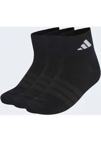 Funktionssocken Adidas PERFORMANCE "THIN&LIGHT SPORTSWEAR ANKLE 3ER-PACK", Damen, Gr. L, schwarz, schwarz, wei&szlig;, Obermaterial: 54% Baumwolle, 43% Polyester, 2% Elasthan, 1% Polyamid, Socken