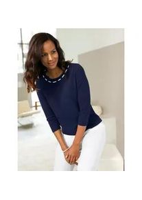 Rollkragenpullover Lady "Rundhals-Pullover", Damen, Gr. 44, marine, 50% Viskose, 28% Polyester, 22% Polyamid, unifarben, Pullover Rollkragenpullover