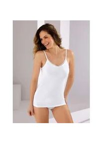 Achselhemd, Damen, Gr. 38, 2 Stk., Normalgr&ouml;&szlig;en, wei&szlig;, 95% Baumwolle, 5% Elasthan, V-Ausschnitt, Unterhemden