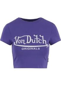 T-Shirt Von Dutch "Von Dutch ARTA SHIRTS", Damen, Gr. L, lila, 100% Baumwolle, bedruckt, normal, Rundhals, Shirts T-Shirt