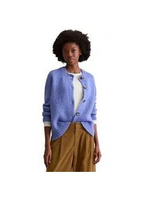 Marc O'Polo Cardigan MARC O'POLO DENIM "aus kuscheligem Schurwolle-Alpaka-Mix", Damen, Gr. S, cloudy sky melange, Obermaterial: 60% Schurwolle, 16% Polyamid, 12% Polyacryl, 12% Alpaka, unifarben, relaxed fit, Rundhals, Rippb&uuml;ndchen, Strickjacken