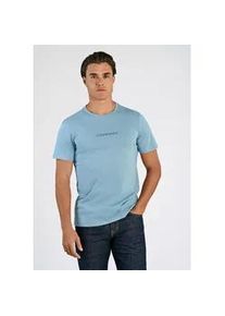 T-Shirt LINDBERGH "T-Shirt Relaxed Fit", Damen, Gr. M, blau (lt iron blau), Obermaterial: 100% Baumwolle, unifarben, l&auml;ssig geschnitten, Rundhals, Shirts T-Shirt