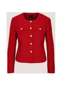 Madeleine Mode Jerseyblazer MADELEINE "Blazer Couturiger Kurzblazer mit goldfarbenen Kn&ouml;pfen", Damen, Gr. 48, rot, Obermaterial: 50% Polyester PES. 50% Wolle WO., Modern, normal, Blazer
