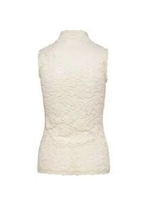 Spitzentop rosemunde "Delicia lace top", Damen, Gr. M, wollwei&szlig;, Obermaterial: 50% Baumwolle, 48% Polyamid, 2% Elasthan, Tops Spitzentop, aus elastischer Baumwollspitze mit Stehkragen und Knopfleiste