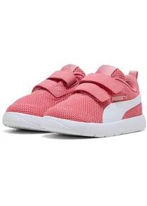 Sneaker Puma "COURTFLEX V3 MESH INF", Damen, Gr. 23, wild pink, Puma wei&szlig;, Textil, unifarben, Schuhe Sneaker, mit Klettverschluss, federleicht, mit flexibler Sohle