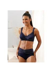 w&auml;schepur B&uuml;gelloser BH W&Auml;SCHEPUR, Damen, Gr. 105, Cup D, marine, bedruckt, 83% Polyamid, 17% Elasthan, BHs