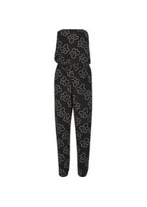 Jumpsuit Urban Classics "Urban Classics Damen Ladies Viscose Bandeau Jumpsuit", Damen, Gr. 3XL, US-Gr&ouml;&szlig;en, schwarzflower, 100% Viskose, loose fit, Overalls Jumpsuit