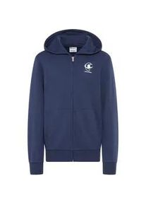 Kapuzensweatjacke Champion "Graphic Terry Full Zip Hoodie", Jungen, Gr. L (152/158), nava, Obermaterial: 54% Baumwolle, 46% Polyester, Sweatjacken, mit Kapuze, f&uuml;r Kinder, mit Rei&szlig;verschluss, weiches Material