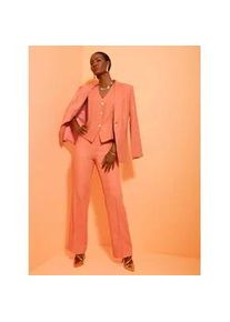 CR&Eacute;ATION L Jackenblazer CREATION L "Leinen-Mix-Blazer", Damen, Gr. 48, papaya, 75% Viskose, 25% Leinen, Blazer