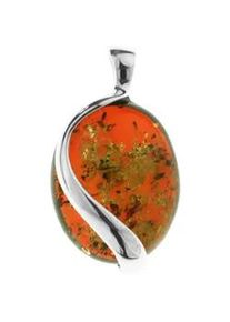 Kettenanh&auml;nger OSTSEE-SCHMUCK "OSTSEE-SCHMUCK Anh&auml;nger Estefanja Anh&auml;nger Estefanja", wei&szlig;, Schmuckanh&auml;nger, Damen, 35 x 21mm, Silber 925 (Sterlingsilber), 4,7 g, Kettenanh&auml;nger