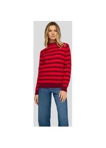 Strickpullover Rabe, Damen, Gr. 44, merlot, Strick, Obermaterial: 50% Polyester, 30% Viskose, 20% Polyamid, gestreift, tailliert h&uuml;ftbedeckend, Rundhals, Flachstrickb&uuml;ndchen, Pullover Strickpullover, im Streifen-Design