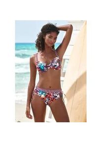 B&uuml;gel-Bikini-Top Venice Beach "Cadu", Damen, Gr. 42, Cup B, bordeaux bedruckt, Obermaterial: 84% Polyamid, 16% Elasthan. Futter: 92% Polyester, 8% Elasthan, Bikini-Oberteile, mit stylischen Doppeltr&auml;gern