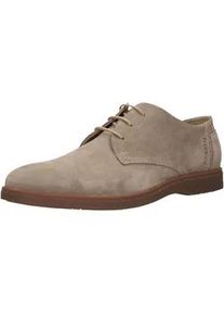 Schn&uuml;rschuh Bugatti "Bugatti Businessschuhe Leder", Herren, Gr. 44, beige, Leder, Schuhe Schn&uuml;rschuh
