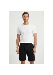 Shorts BOSS, Herren, Gr. XL, N-Gr, schwarz 001, Obermaterial: 98% Modal, 2% Elasthan, unifarben, normal normal, Hosen Shorts, mit elastischem Bund, in Ripp-Qualit&auml;t