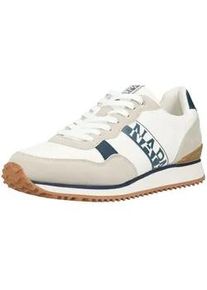 Sneaker Napapijri "Napapijri Sneaker Lederimitat/Textil", Herren, Gr. 40, wei&szlig;, navy, Lederimitat, Textil, Schuhe Sneaker