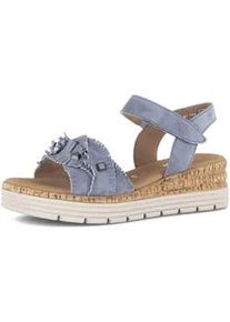 Plateausandaletten Gabor "Plateau Sandale", Damen, Gr. 37,5, blau, Schuhe