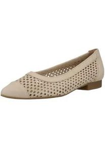 Ballerina Paul Green "Paul Green Ballerinas Leder", Damen, Gr. 40, beige, Leder, Schuhe Ballerina
