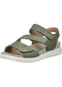 Riemchensandale Legero "Legero Sandalen Nubukleder", Damen, Gr. 41, gr&uuml;n (hellgr&uuml;n), Nubukleder, Schuhe Riemchensandale