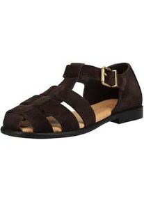 Marc O'Polo Riemchensandale MARC O'POLO "Marc O'Polo Sandalen Veloursleder", Damen, Gr. 39, coffee, Veloursleder, Schuhe Riemchensandale