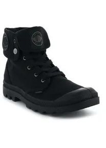 Schn&uuml;rboots Palladium "BAGGY", Damen, Gr. 43, schwarz, schwarz, Textil, Schuhe Schn&uuml;rboots, Schn&uuml;rstiefel aus Canvas, umklappbarer Schaft