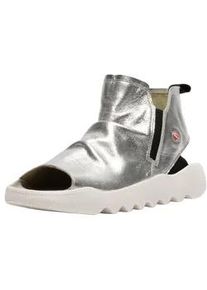 Schaftsandalette Softinos "Softinos Sandalen Leder", Damen, Gr. 42, silber, wei&szlig;, Leder, Schuhe