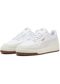 Sneaker Puma "SHUFFLE DOWNTOWN OG", Damen, Gr. 38, Puma wei&szlig;, vapor gray, Puma gold, Synthetik, colorblocking, Schuhe Sneaker, mit Gummilaufsohle, Obermaterial aus Synthetik, mit Schn&uuml;rverschluss