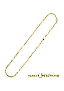 Goldkette Jobo "Ankerkette 3 mm" Gr. 50, gelbgold 333, Halsketten, Damen, 50cm, Gelbgold 333, Goldkette, 8 Karat 333 Gold diamantiert