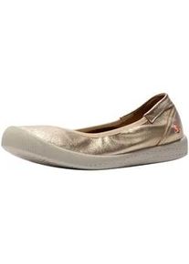 Ballerina Softinos "Softinos Ballerinas Leder", Damen, Gr. 41, champagne, Leder, Schuhe Ballerina
