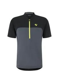 Radtrikot Ziener "NARIUS-Z", Herren, Gr. 58, grau, Obermaterial: 85% Polyester, 15% Baumwolle; Obermaterial 2: 100% Polyester, Trikots