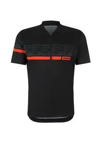 Radtrikot Ziener "NEMIC-Z", Herren, Gr. 60, schwarz.orangerot, Obermaterial: 100% Polyester; Obermaterial 2: 90% Polyester, 10% Elasthan, Trikots