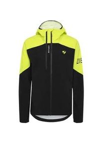 Regenjacke Ziener "NEMIL-Z", Herren, Gr. 50, schwarz.bitter lemon, Obermaterial: 100% Polyester, Jacken Regenjacke