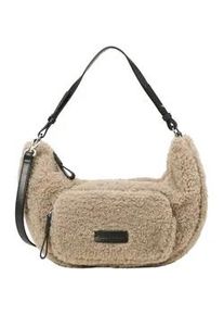 Marc O'Polo Umh&auml;ngetasche MARC O'POLO "aus weichem Teddyfell", Damen, Gr. B/H/T: 36cm x 19cm x 13cm, soft mocca, Polyester, Taschen Umh&auml;ngetasche