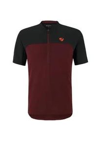 Radtrikot Ziener "NARIUS-Z", Herren, Gr. 52, rotwood, Obermaterial: 85% Polyester, 15% Baumwolle; Obermaterial 2: 100% Polyester, Trikots