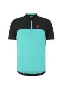 Radtrikot Ziener "NARIUS-Z", Herren, Gr. 48, tropical teal, Obermaterial: 85% Polyester, 15% Baumwolle; Obermaterial 2: 100% Polyester, Trikots