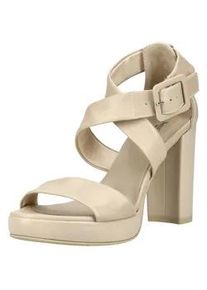 High-Heel-Sandalette Nero Giardini "Nero Giardini Sandalen Leder", Damen, Gr. 38, beige, Leder, Schuhe
