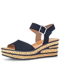 Keilsandalette Gabor "Keilsandalette", Damen, Gr. 42,5, blau, Schuhe