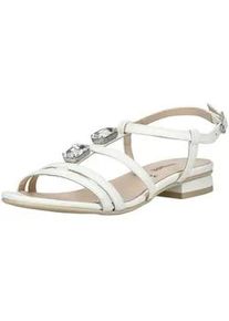 Riemchensandale Nero Giardini "Nero Giardini Sandalen Leder", Damen, Gr. 37, wei&szlig;, Leder, Schuhe Riemchensandale