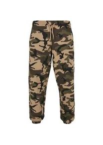Stoffhose Urban Classics "Urban Classics Herren Basic Camo Sweatpants 2.0", Herren, Gr. XS, US-Gr&ouml;&szlig;en, woodcamo, 80% Baumwolle, 20% Polyester, loose fit, Hosen Stoffhose