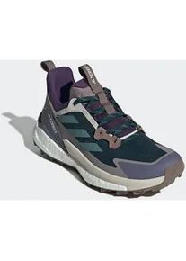 Wanderschuh Adidas TERREX "FREE HIKER 2.0 LOW", Damen, Gr. 38,5, beige (aurora ivy, preloved teal, taupe oxide), Synthetik, Textil, Schuhe Wanderschuh