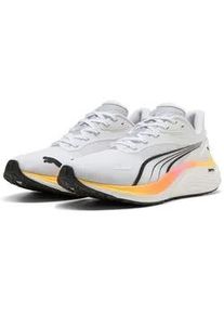 Laufschuh Puma "ELECTRIFY NITRO 4", Damen, Gr. 47, Puma wei&szlig;, poison pink, sun stream, Schuhe Laufschuh, mit atmungsaktivem Mesh-Obermaterial, mit herausnehmbarer Innensohle