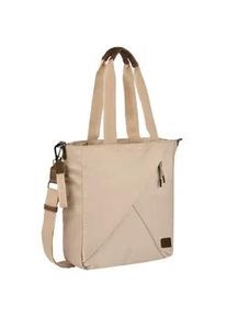 Shopper Camel Active "Aurum", Damen, Gr. B/H/T: 39cm x 34cm x 12cm, beige, Polyester, beschichtet, clean, unifarben mit Farbeins&auml;tzen, Taschen Shopper, aus recyceltem Polyester in Nylonstruktur, leicht & mit feinen Details