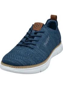 Sneaker Bugatti, Herren, Gr. 48, blau, Textil, Schuhe Sneaker, Freizeitschuh, Halbschuh, Schn&uuml;rer mit Fersenpolsterung